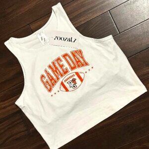 ZOOZATZ Officially Licensed Bowling University First Down Crop Top Woman's SZ XL